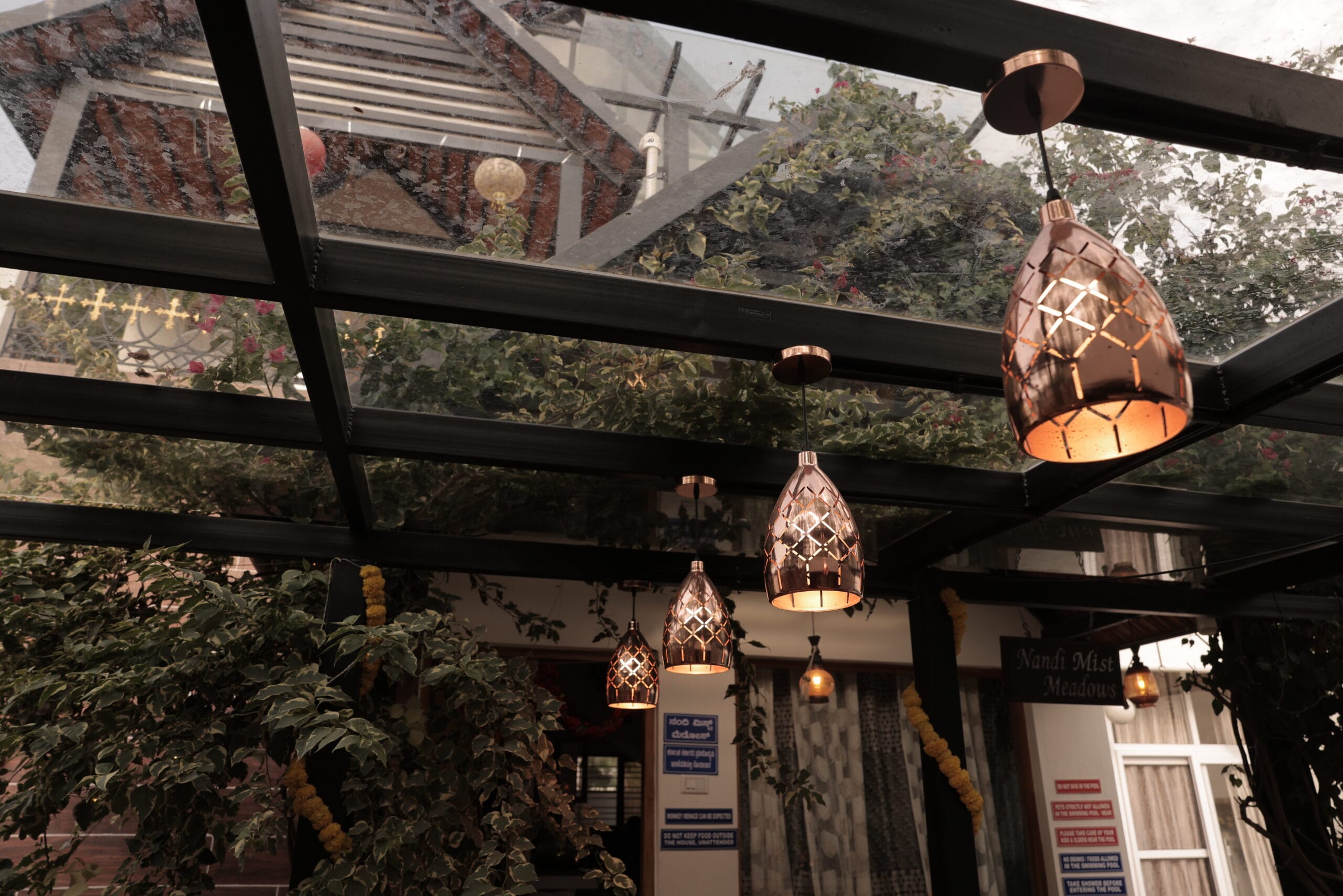 Lights on the walkway