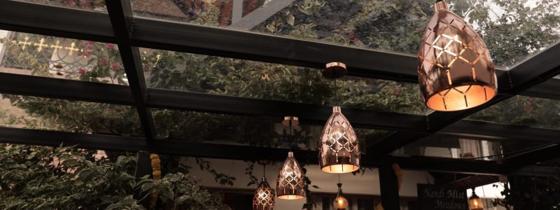 Lights on the walkway